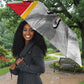 Personalized Tunisia Soccer Carthage Eagles Mascot Umbrella Red And White Abstract Geometric Football Concept