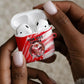 Personalized Tunisia Football AirPods Case Tunisian Flag Carthage Eagles Mascot Grunge Style