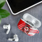 Personalized Tunisia Football AirPods Case Tunisian Flag Carthage Eagles Mascot Grunge Style