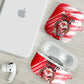 Personalized Tunisia Football AirPods Case Tunisian Flag Carthage Eagles Mascot Grunge Style
