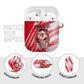 Personalized Tunisia Football AirPods Case Tunisian Flag Carthage Eagles Mascot Grunge Style