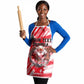 Personalized Tunisia Football Apron Tunisian Flag Carthage Eagles Mascot Grunge Style