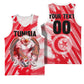 Personalized Tunisia Football Basketball Jersey Tunisian Flag Carthage Eagles Mascot Grunge Style