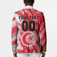 Personalized Tunisia Football Blazer Tunisian Flag Carthage Eagles Mascot Grunge Style