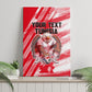 Personalized Tunisia Football Canvas Wall Art Tunisian Flag Carthage Eagles Mascot Grunge Style