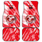 Personalized Tunisia Football Car Mats Tunisian Flag Carthage Eagles Mascot Grunge Style
