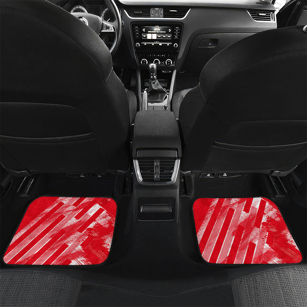 Personalized Tunisia Football Car Mats Tunisian Flag Carthage Eagles Mascot Grunge Style