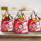 Personalized Tunisia Football Grocery Bag Tunisian Flag Carthage Eagles Mascot Grunge Style