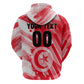 Personalized Tunisia Football Hoodie Tunisian Flag Carthage Eagles Mascot Grunge Style