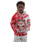 Personalized Tunisia Football Kid Hoodie Tunisian Flag Carthage Eagles Mascot Grunge Style