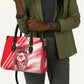 Personalized Tunisia Football Leather Bag Tunisian Flag Carthage Eagles Mascot Grunge Style