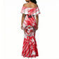 Personalized Tunisia Football Mermaid Dress Tunisian Flag Carthage Eagles Mascot Grunge Style