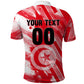 Personalized Tunisia Football Polo Shirt Tunisian Flag Carthage Eagles Mascot Grunge Style