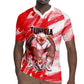 Personalized Tunisia Football Rugby Jersey Tunisian Flag Carthage Eagles Mascot Grunge Style
