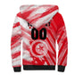 Personalized Tunisia Football Sherpa Hoodie Tunisian Flag Carthage Eagles Mascot Grunge Style