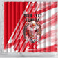 Personalized Tunisia Football Shower Curtain Tunisian Flag Carthage Eagles Mascot Grunge Style
