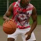 Personalized Tunisia Football Sleeveless Hoodie Tunisian Flag Carthage Eagles Mascot Grunge Style