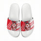 Personalized Tunisia Football Slide Sandals Tunisian Flag Carthage Eagles Mascot Grunge Style