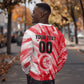 Personalized Tunisia Football Sweatshirt Tunisian Flag Carthage Eagles Mascot Grunge Style
