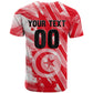 Personalized Tunisia Football T shirt Tunisian Flag Carthage Eagles Mascot Grunge Style