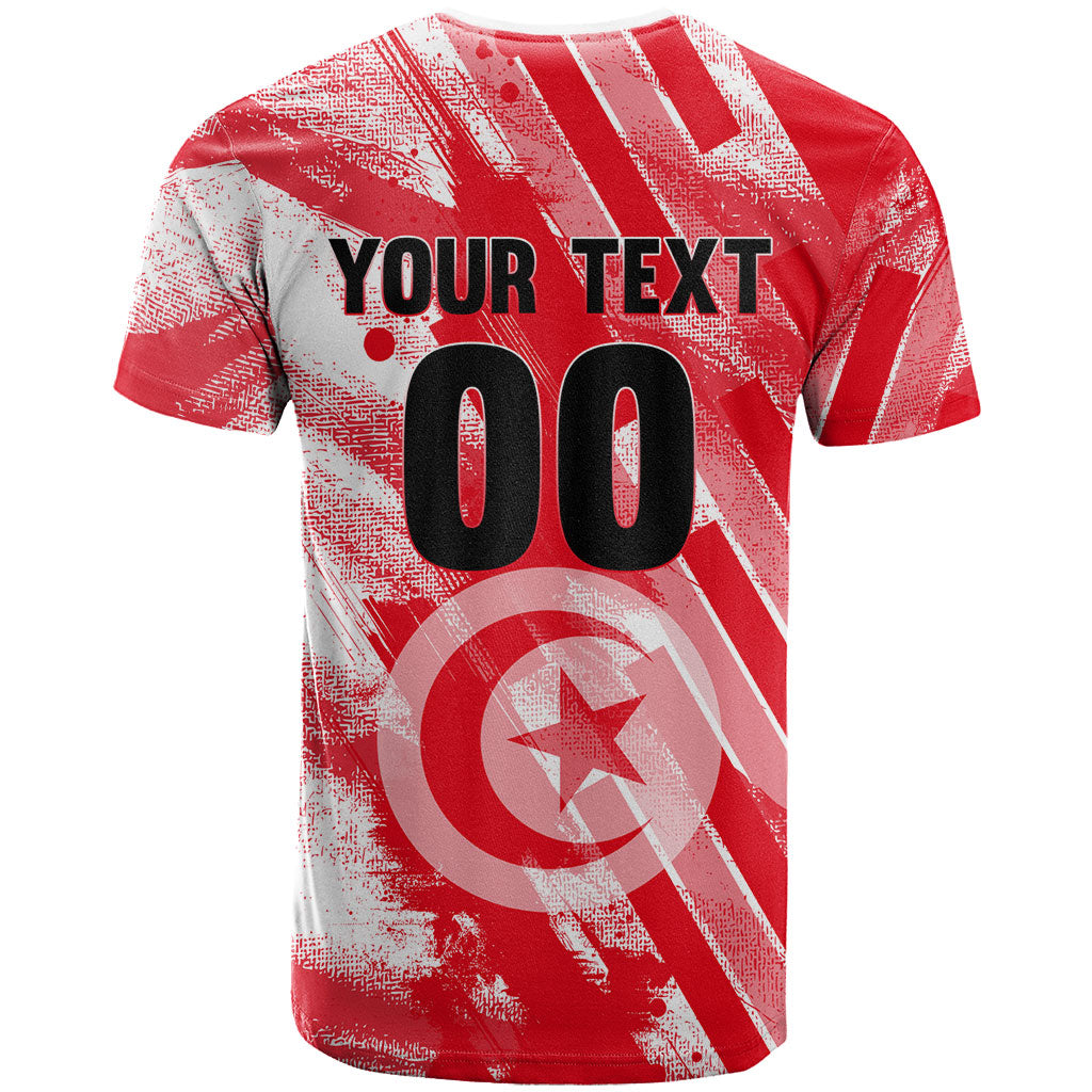 Personalized Tunisia Football T shirt Tunisian Flag Carthage Eagles Mascot Grunge Style