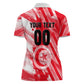 Personalized Tunisia Football Women Polo Shirt Tunisian Flag Carthage Eagles Mascot Grunge Style