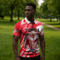 Personalized Tunisia Football Zipper Polo Shirt Tunisian Flag Carthage Eagles Mascot Grunge Style