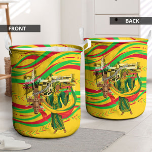 Mali Independence Day Laundry Basket Traditional West African Cultural Pride Flag Colors