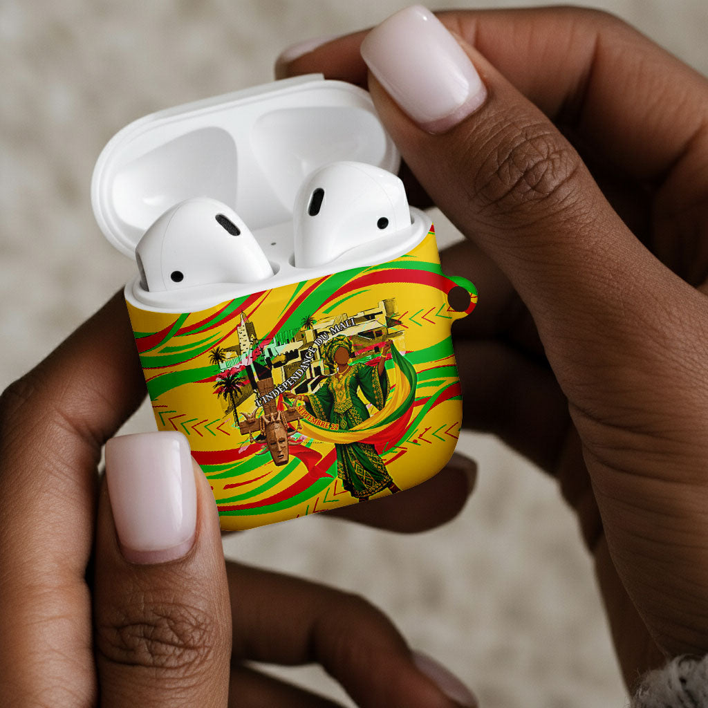 Mali Independence Day AirPods Case Traditional West African Cultural Pride Flag Colors
