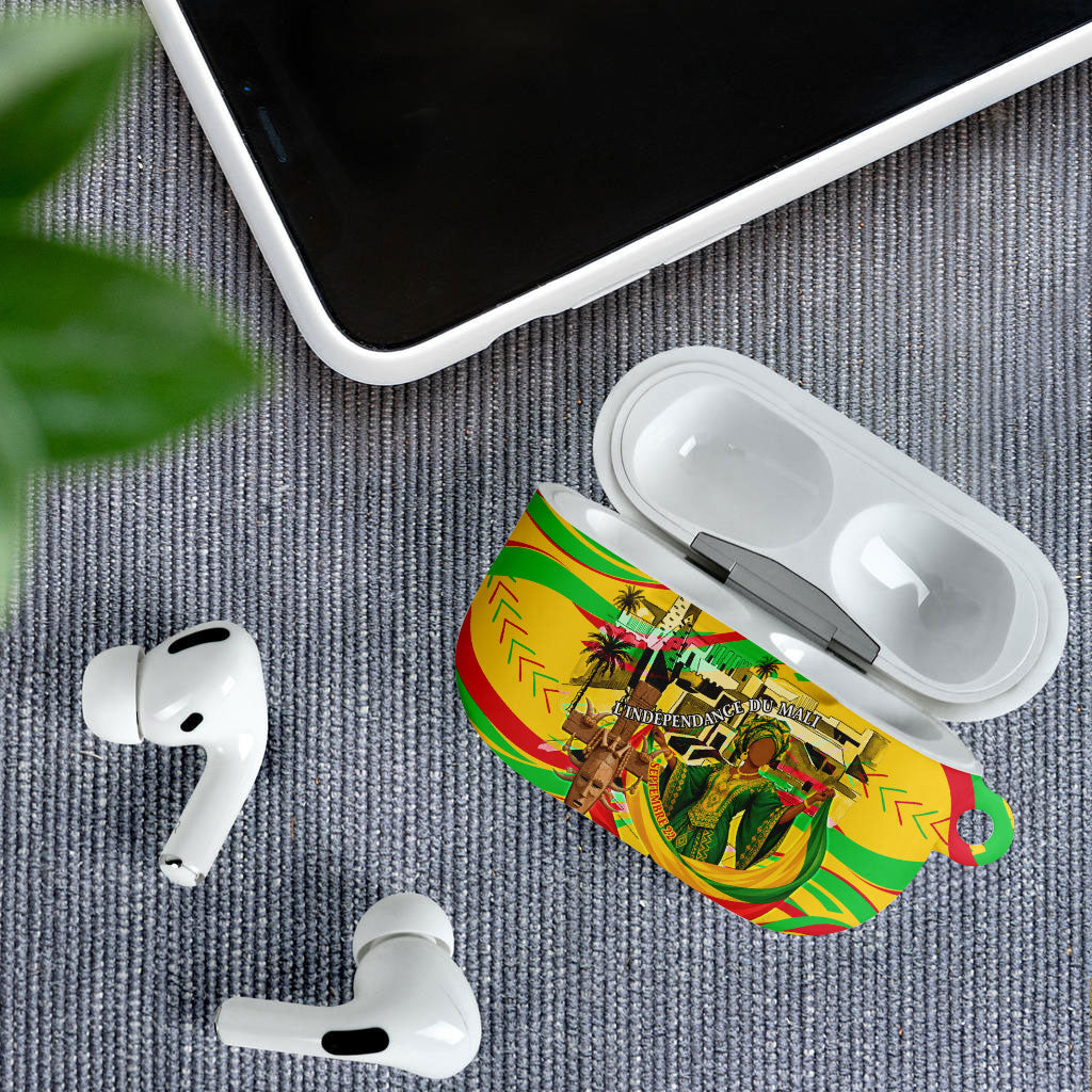 Mali Independence Day AirPods Case Traditional West African Cultural Pride Flag Colors