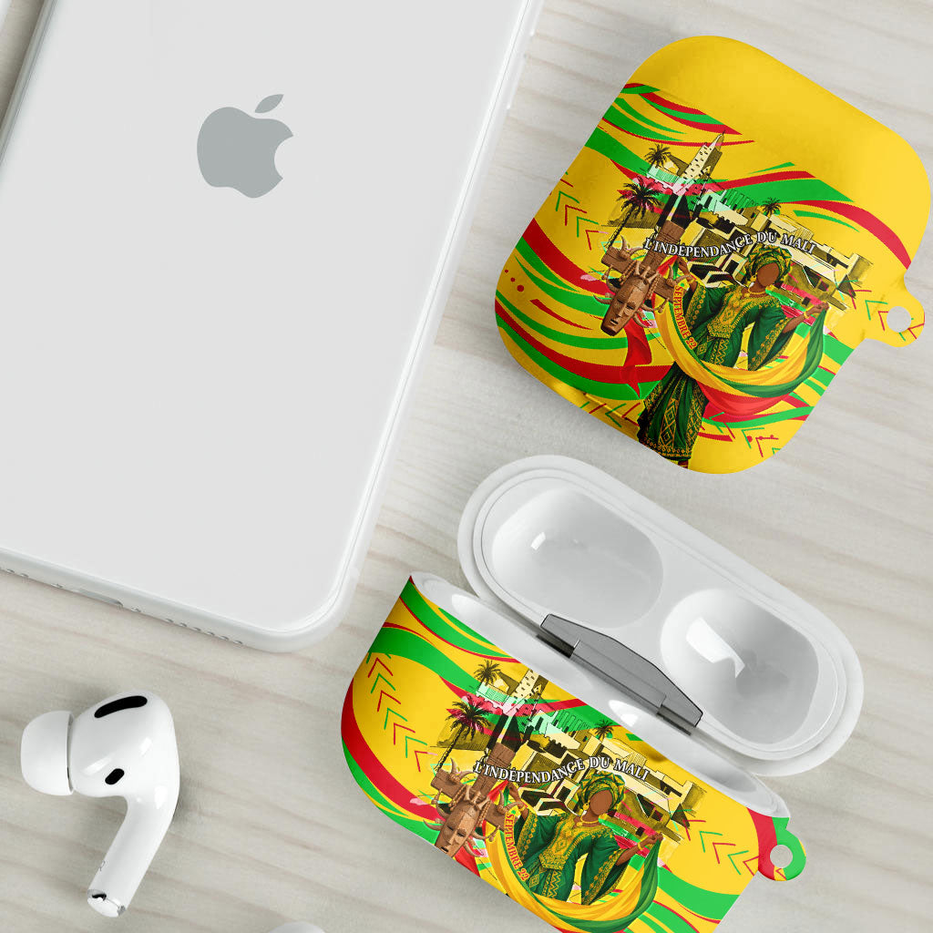 Mali Independence Day AirPods Case Traditional West African Cultural Pride Flag Colors