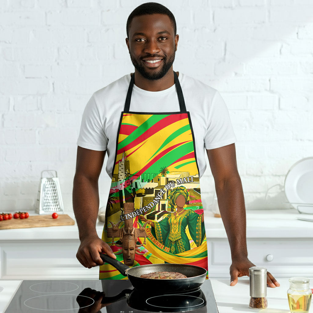 Mali Independence Day Apron Traditional West African Cultural Pride Flag Colors