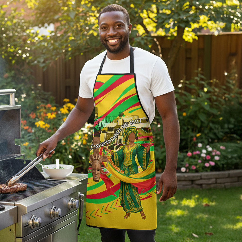 Mali Independence Day Apron Traditional West African Cultural Pride Flag Colors