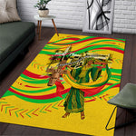 Mali Independence Day Area Rug Traditional West African Cultural Pride Flag Colors