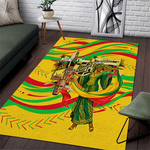 Mali Independence Day Area Rug Traditional West African Cultural Pride Flag Colors