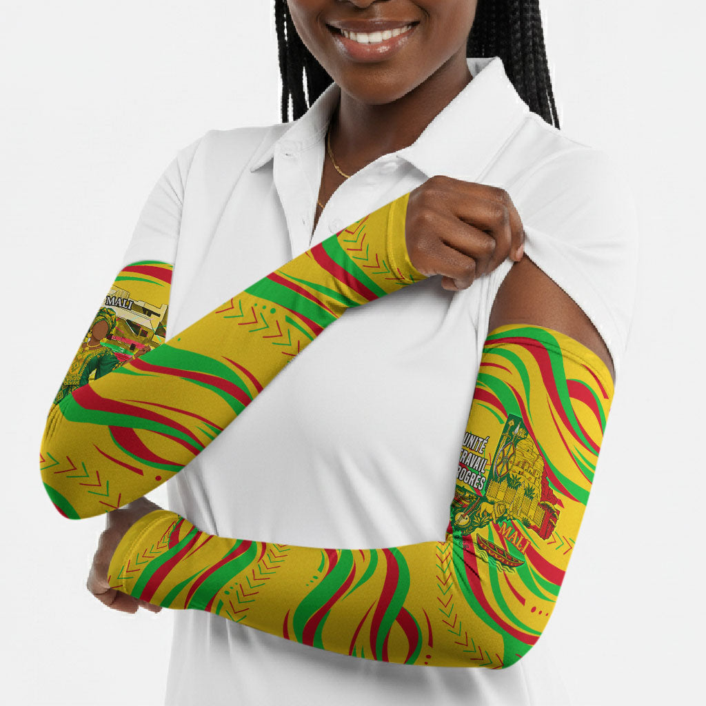 Mali Independence Day Arm Sleeves Traditional West African Cultural Pride Flag Colors