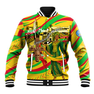 Mali Independence Day Baseball Jacket Traditional West African Cultural Pride Flag Colors
