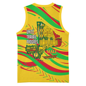 Mali Independence Day Basketball Jersey Traditional West African Cultural Pride Flag Colors