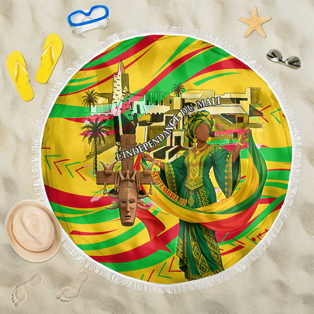 Mali Independence Day Beach Blanket Traditional West African Cultural Pride Flag Colors