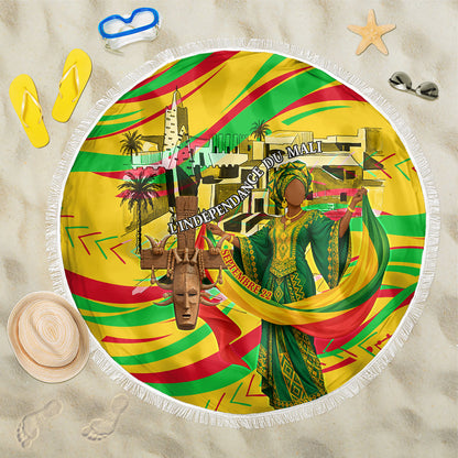 Mali Independence Day Beach Blanket Traditional West African Cultural Pride Flag Colors