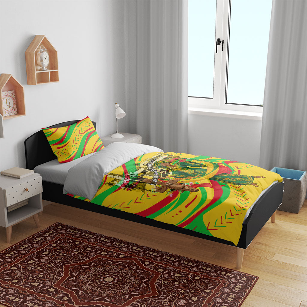 Mali Independence Day Bedding Set Traditional West African Cultural Pride Flag Colors