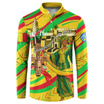 Mali Independence Day Button Sweatshirt Traditional West African Cultural Pride Flag Colors