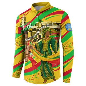 Mali Independence Day Button Sweatshirt Traditional West African Cultural Pride Flag Colors