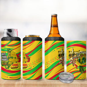 Mali Independence Day 4 in 1 Can Cooler Tumbler Traditional West African Cultural Pride Flag Colors
