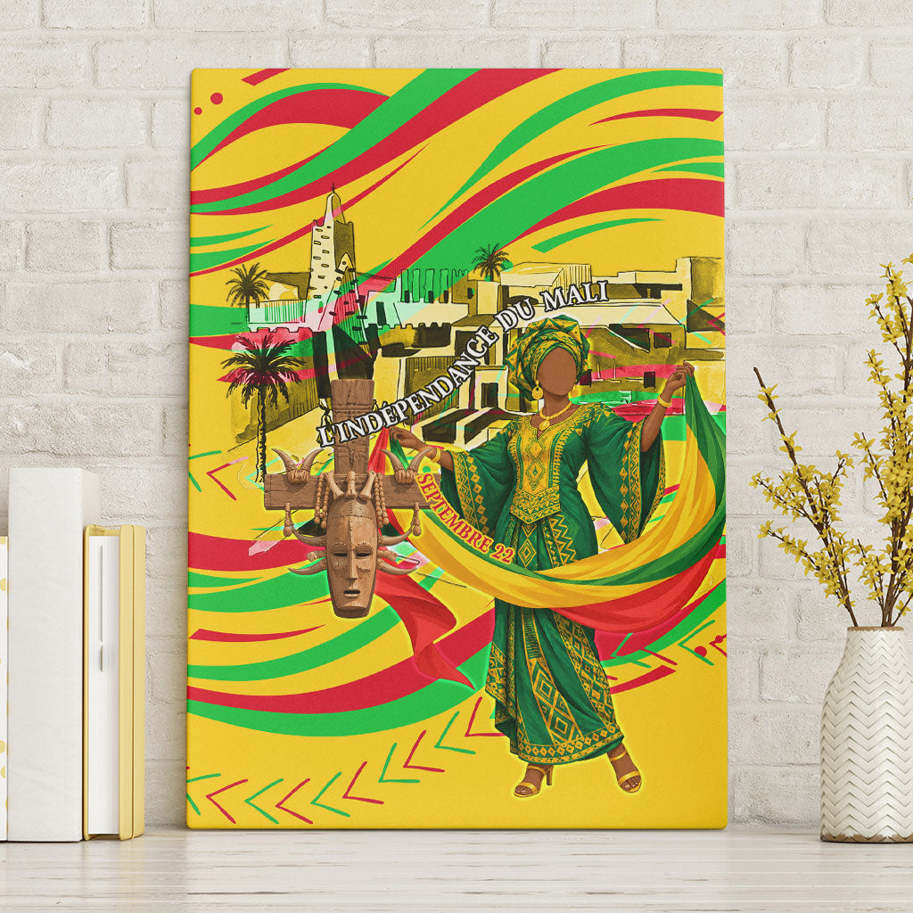 Mali Independence Day Canvas Wall Art Traditional West African Cultural Pride Flag Colors