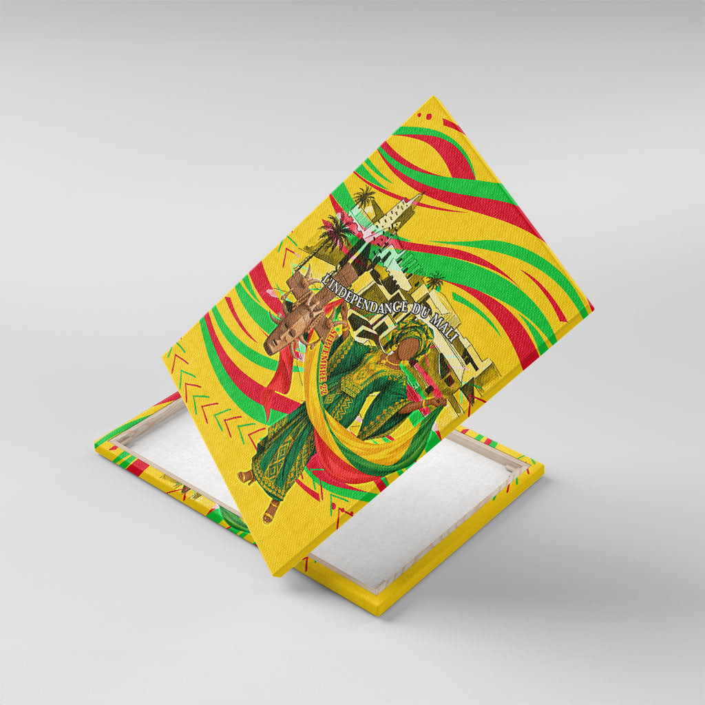 Mali Independence Day Canvas Wall Art Traditional West African Cultural Pride Flag Colors