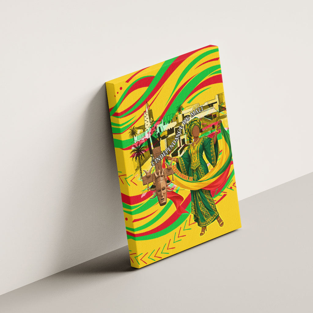 Mali Independence Day Canvas Wall Art Traditional West African Cultural Pride Flag Colors