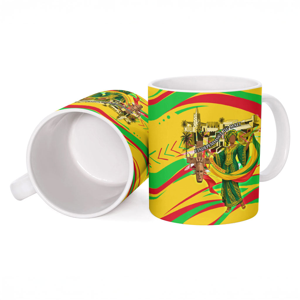 Mali Independence Day Ceramic Mug Traditional West African Cultural Pride Flag Colors