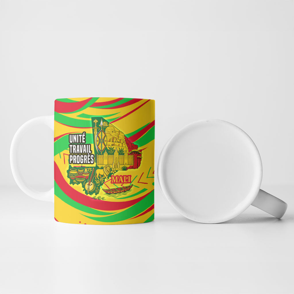 Mali Independence Day Ceramic Mug Traditional West African Cultural Pride Flag Colors