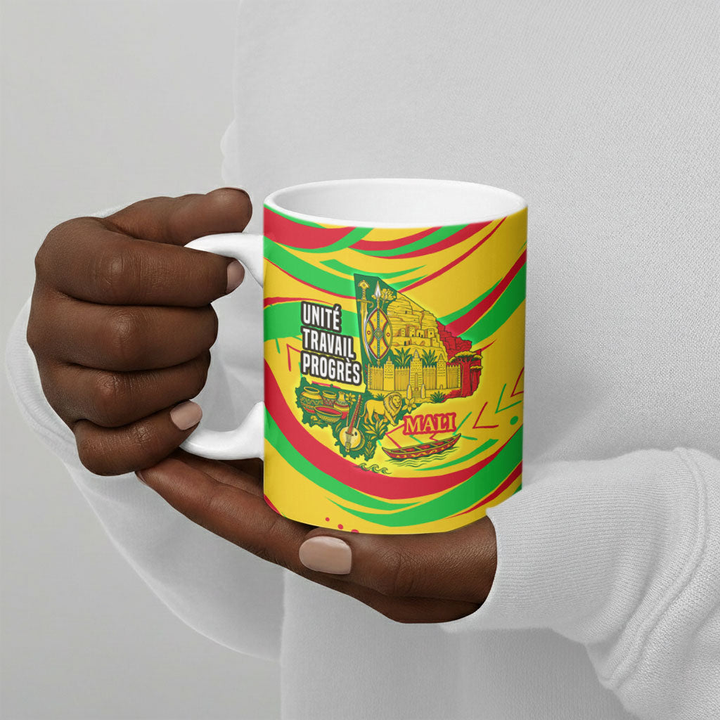 Mali Independence Day Ceramic Mug Traditional West African Cultural Pride Flag Colors